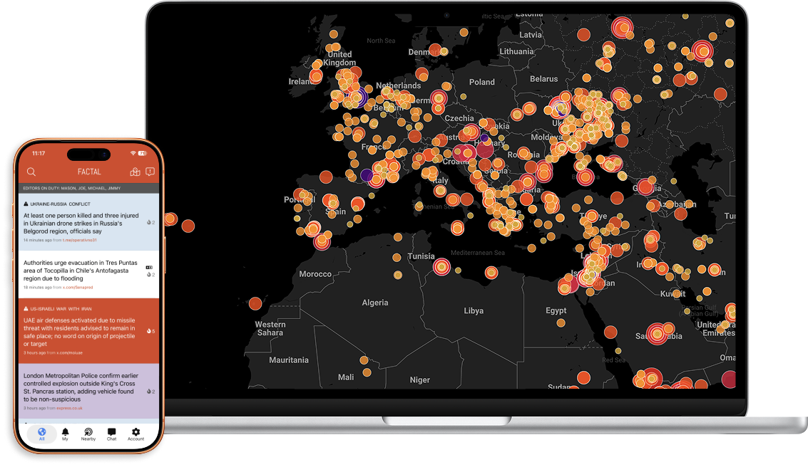 Example image of Factal on desktop and mobile